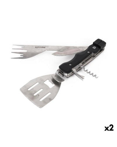 Utensilios para barbacoas Percutti 30 x 10 x 3,5 cm 7 en 1 Barbacoa (2 Unidades)