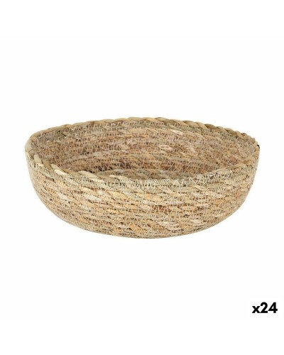 Cesta Multiusos Privilege Marrón Mimbre 20 x 20 x 7 cm (24 Unidades)