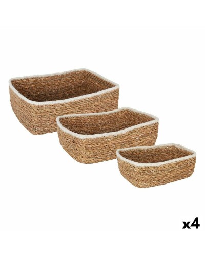 Juego de Cestas Privilege   3 Piezas Mimbre Rectangular (3 Piezas) (4 Unidades)