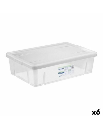 Caja de Almacenaje con Tapa Tontarelli 84895 28 L 59 x 39 x 16,5 cm (6 Unidades)