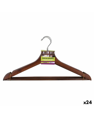 Juego de Perchas Confortime Marrón Madera 3 Piezas (24 Unidades)