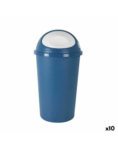 Cubo para la Basura Tontarelli Big hoop Azul Blanco 50 L (10 Unidades)