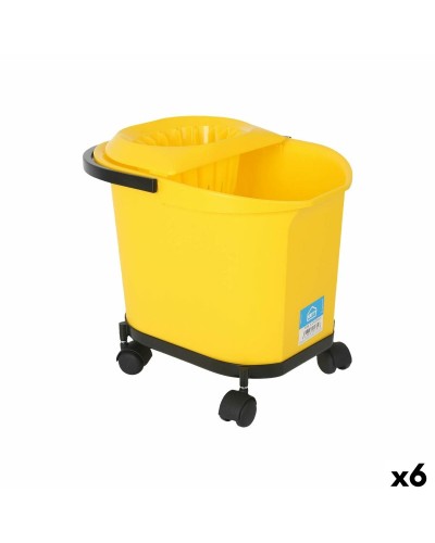 Cubo de Fregar Kety Amarillo 16 L 40,5 x 30 x 35 cm (6 Unidades)