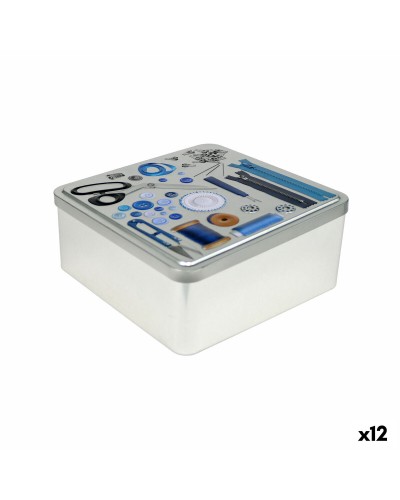 Caja Multiusos Confortime Tailor Metal 19,7 x 19,7 x 8 cm (12 Unidades)