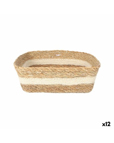 Caja de Almacenaje Privilege Mimbre Cuadrado 22 x 22 x 8 cm (12 Unidades)