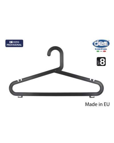 Perchas Dem Meng Plástico 8 Piezas (12 Unidades)