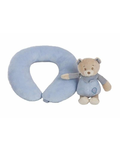 Cojín Cervical Lulu Azul Oso de Peluche 20 x 24 cm