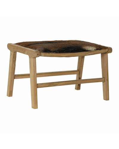 Panca DKD Home Decor 8424001823215 Marrone Multicolore Naturale Teca 65 x 47 x 42 cm