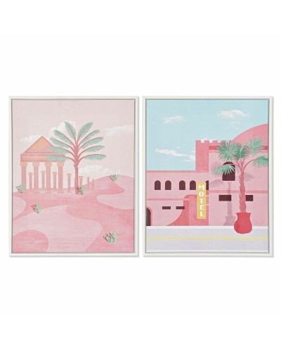 Cuadro DKD Home Decor S3018022 Paisaje Árabe (40 x 2,5 x 50 cm) (2 Unidades)