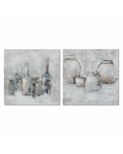 Quadro DKD Home Decor 100 x 2,8 x 100 cm Vaso Tradizionale (2 Unità)