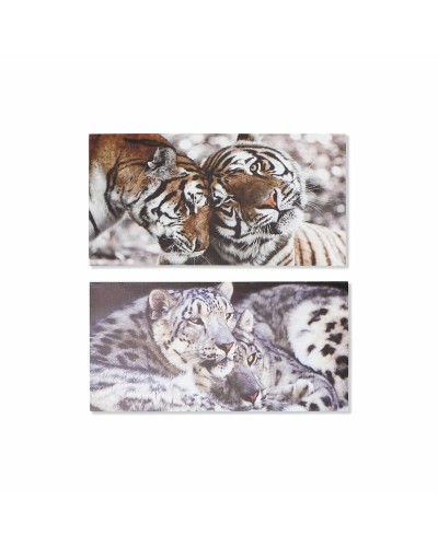 Quadro DKD Home Decor Tigre Coloniale (80 x 1,8 x 40 cm) (2 Unità)
