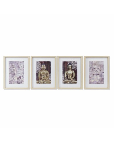 Quadro DKD Home Decor Buddha Orientale (35 x 2 x 45 cm) (4 Unità)