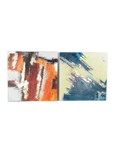 Cuadro DKD Home Decor 99,5 x 3,5 x 99,5 cm Abstracto Moderno (2 Unidades)