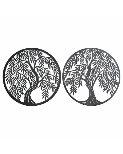 Decoración de Pared DKD Home Decor Árbol Metal (2 pcs) (40 x 1 x 40 cm)