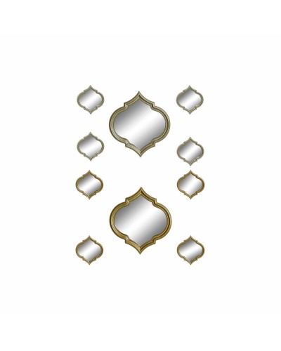 Set di Specchi DKD Home Decor Specchio Dorato Bronce polipropilene (50 x 3 x 55 cm) (2 pcs)