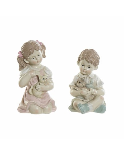 Figura Decorativa DKD Home Decor Resina Niño (14.5 x 16 x 26 cm) (2 pcs)
