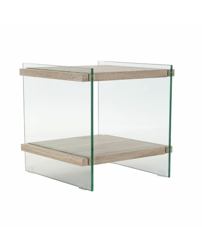 Mesita de Noche DKD Home Decor Cristal Madera MDF (50 x 50 x 49 cm)