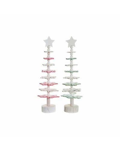Albero di Natale DKD Home Decor Legno MDF (2 pcs) (11 x 11 x 41 cm)