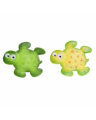 Tappeto da bagno DKD Home Decor 11,5 x 1 x 10 cm Verde Giallo Per bambini Tartaruga PVC 10 cm (2 Unità)