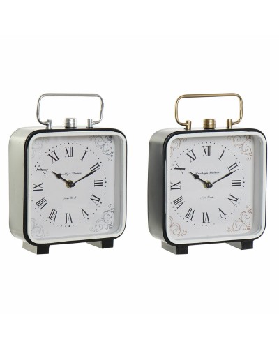 Reloj de Mesa DKD Home Decor Azul Blanco Negro (2 Unidades)