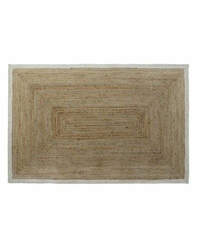 Alfombra DKD Home Decor Blanco Marrón claro Scandi 160 x 230 x 1 cm