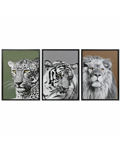 Quadro DKD Home Decor 67 x 3 x 93 cm Coloniale Giungla (3 Pezzi)