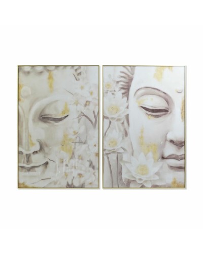 Cuadro DKD Home Decor Buda 80 x 4 x 120 cm Oriental (2 Unidades)