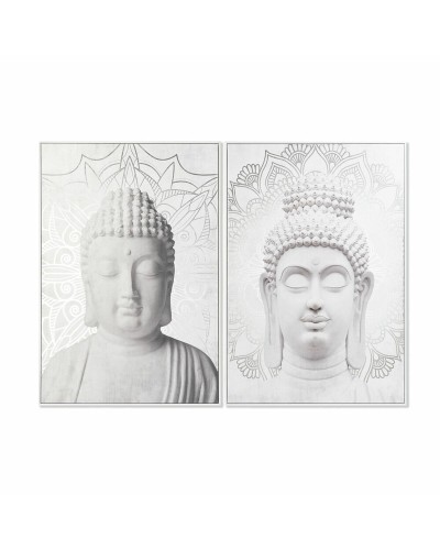 Cuadro DKD Home Decor 82,5 x 4,5 x 122,5 cm Buda Oriental (2 Unidades)
