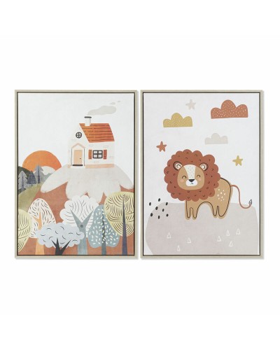 Cuadro DKD Home Decor 53 x 4,5 x 73 cm Infantil (2 Unidades)