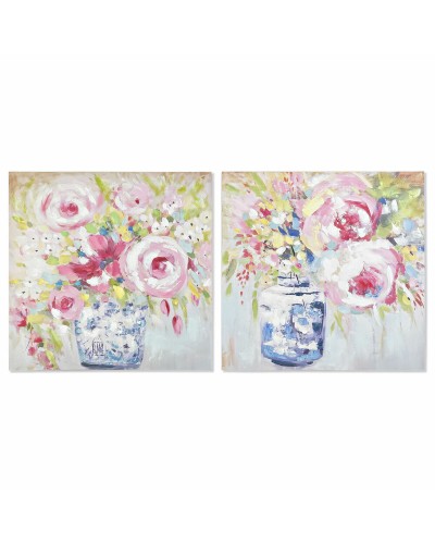 Quadro DKD Home Decor 80 x 3 x 80 cm Vaso Tradizionale (2 Unità)