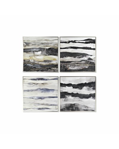 Quadro DKD Home Decor 79 x 2,5 x 79 cm Astratto Moderno (4 Pezzi)