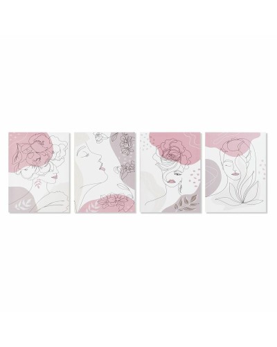 Cuadro DKD Home Decor Mujer (30 x 1,8 x 40 cm) (4 Unidades)