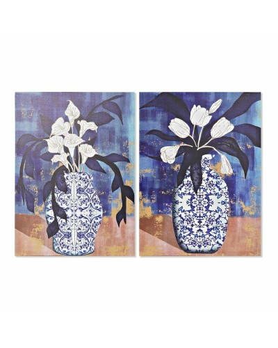 Quadro DKD Home Decor Vaso Orientale (50 x 1,8 x 70 cm) (2 Unità)