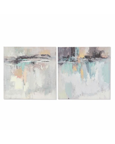 Cuadro DKD Home Decor Abstracto Moderno (60 x 2,5 x 60 cm) (2 Unidades)