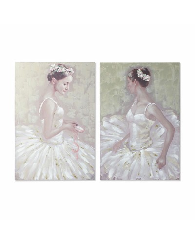 Quadro DKD Home Decor 80 x 3 x 120 cm Ballerina Classica Tradizionale (2 Unità)