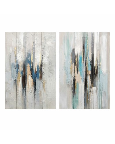 Cuadro DKD Home Decor Abstracto 80 x 3 x 120 cm Urbano (2 Unidades)