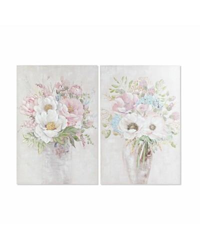 Quadro DKD Home Decor Vaso 80 x 3 x 120 cm Shabby Chic (2 Unità)
