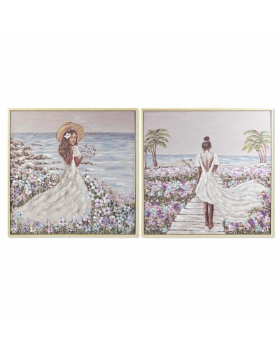 Quadro DKD Home Decor 100 x 4 x 100 cm Mediterraneo (2 Unità)