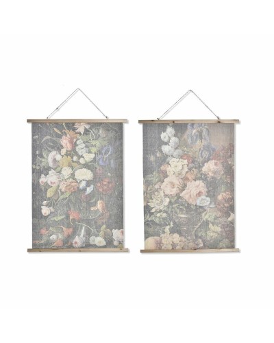 Quadro DKD Home Decor Fiori Moderno 75 x 2 x 100 cm (2 Unità)