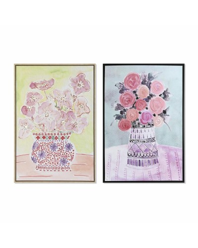 Quadro DKD Home Decor 36 x 4 x 93 cm Vaso Shabby Chic (2 Unità)