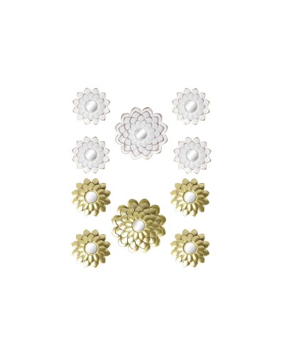 Set di Specchi DKD Home Decor Specchio Champagne Dorato Bianco PP 2 Unità (35 x 1,5 x 35 cm)