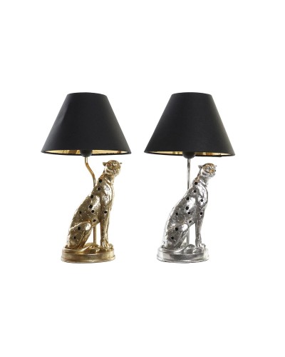 Lampada da tavolo DKD Home Decor Argentato Nero Dorato 26 x 26 x 46 cm Resina 220 V 50 W (2 Unità)