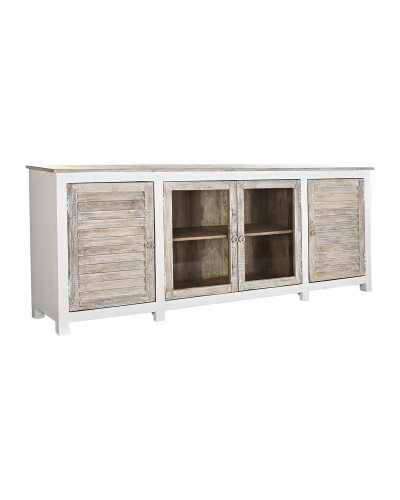 Credenza DKD Home Decor Bianco Naturale Marrone Chiaro Legno di mango 210 x 40 x 82 cm