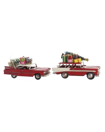Adorno Navideño DKD Home Decor Coche Metal (26 x 10 x 12 cm) (2 Unidades)