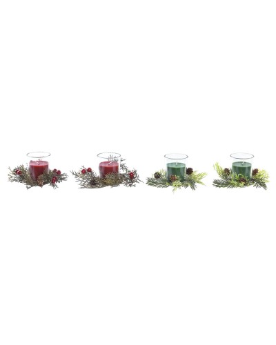 Set de Velas DKD Home Decor Navidad (5,5 x 5,5 x 6 cm) (2 Unidades)