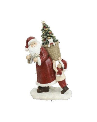 Decorazione Natalizia DKD Home Decor Resina Babbo Natale (2 Unità) (12 x 9 x 19 cm)