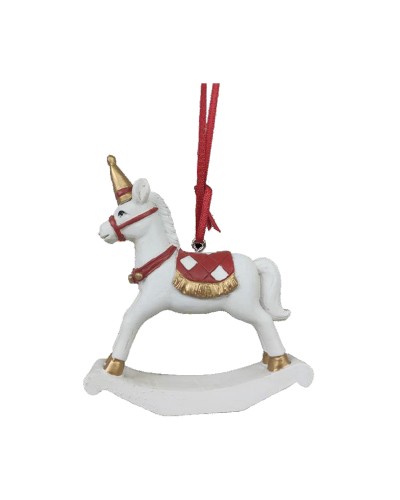 Decorazione Natalizia DKD Home Decor Cavallo Resina (14 x 3,5 x 14 cm) (2 Unità)