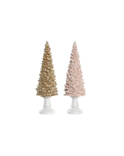 Decorazione Natalizia DKD Home Decor Albero Resina (10,5 x 10,5 x 32 cm) (2 Unità)