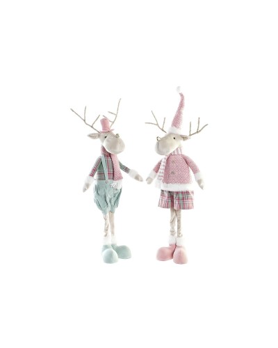 Adorno Navideño DKD Home Decor Reno Poliéster (20 x 17 x 60 cm) (2 Unidades)