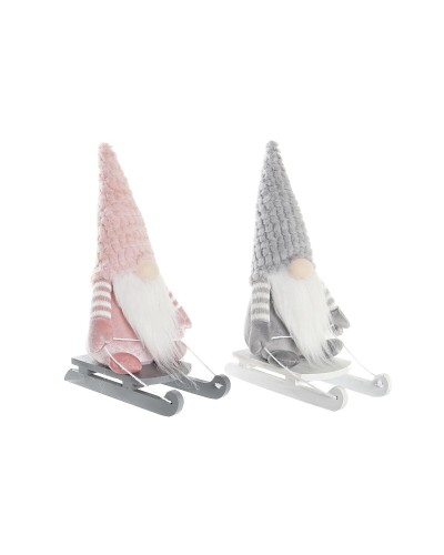 Statua Decorativa DKD Home Decor Natale Gnomo Poliestere (15 x 25 x 35 cm) (2 Unità)